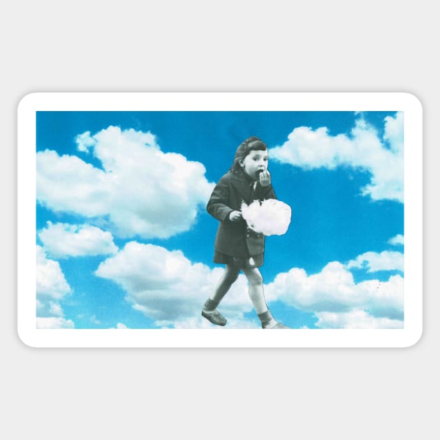 Cloud munching Sticker by superwhoart